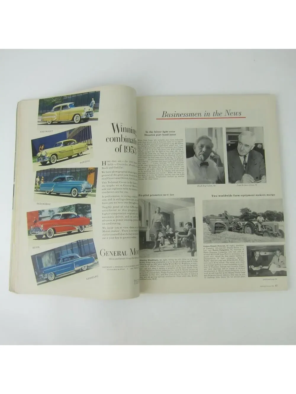 Vintage FORTUNE Magazine October 1953 Cadillac Chevrolet General Motors Seagrams